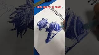 Bored in Class  #anime #sketch #drawing #shorts #gojo #viral #thebhimsenart