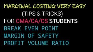 Marginal costing (VERYEASY) tricks