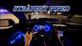 Straight Piped Mustang GT 5.0 Cutting Up In Traffic