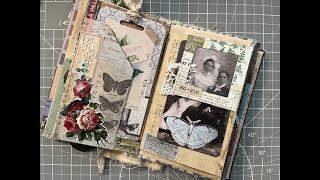 Window Pocket & Tuck - Two Page Spread - Using Up Our Tim Holtz Supplies