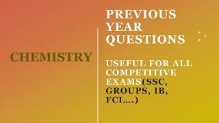 CHEMISTRY PREVIOUS YEARS QUESTIONS IN ENGLISH AND TELUGU | GENERAL AWARENES | SSC CGL