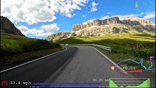 1 hour Virtual Indoor Cycling Dolomites Italy mph Speed Graphics 4K Video