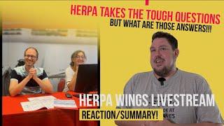 Herpa takes the though questions but what are those answers!? Instagram Livestream reaction/summary!