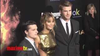 "The Hunger Games" Premiere Jennifer Lawrence, Liam Hemsworth, Miley Cyrus