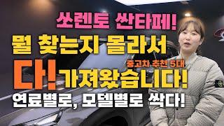 [중고차] 말이 더 필요합니까? 쏘렌토 그리고 싼타페 연료별로 싹다 가져왔는데?