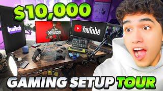 my NEW $10,000 GAMING SETUP and ROOM TOUR