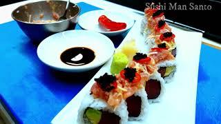 How To Make Spicy Tuna Sushi Roll by Sushi Man Santosh