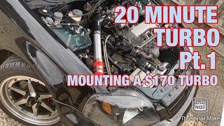 HOW TO TURBO YOUR CAR  EK CIVIC D16 EBAY TURBO