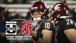 No. 21 Washington State Highlights vs. Utah State | 2024 Pac-12 Football