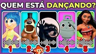 QUEM ESTÁ DANÇANDO #11 | Diverdida Mente | Moana | Pedro Pedro | Freddy Fazbear | #quiz #macaquiz