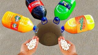 Experiment : Coca , Pepsi , Sprite , Mirinda vs Mentos Underground!!!