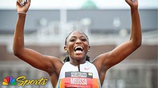 Melissa Jefferson-Wooden staves off Gabby Thomas in 200m at Grand Slam Philadelphia | NBC Sports