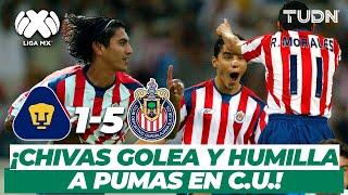 ¡Qué masacre! Chivas no tiene piedad con Pumas en C.U. | Pumas 1-5 Chivas | TUDN