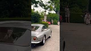 Cavallino Classic di Modena 2022; cars leaving Casa Maria Luigia for a short tour across Modena