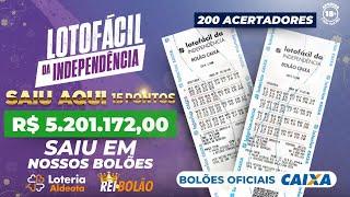 PAGAMOS PRÊMIO 15 PONTOS EM 2 BOLÕES LOTOFÁCIL INDEPENDÊNCIA 2024 !!!  RESULTADO!