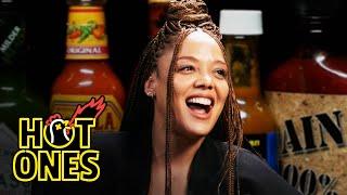 Tessa Thompson Feels Alive While Eating Spicy Wings | Hot Ones