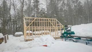 Framing walls in winter | Solar Kiln Ep 6