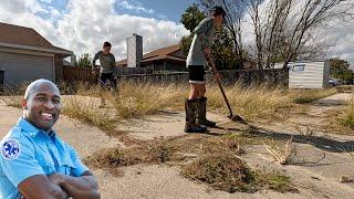 We SURPRISED this FIRST RESPONDER with a FREE Yard Makeover while He was Gone for Training!