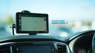 NanoConnect SmartView72 | Wireless Smart Monitor with Dual Channel Dash Camera | NC-722DVR