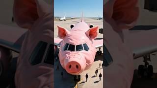 Flying Pig?! This Plane Is Too Cute to Be Real! ️ #aeroplane #airplane #plane #uniqueairplane