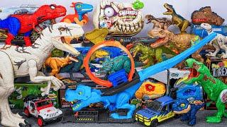 Unboxing Review Jurassic World ASMR | Dinosaur Toys, Giant Atrociraptor, T-rex, Zuru Smashers, Cars