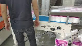 toilet paper machine with band saw and semi auto packing machine multi rolls