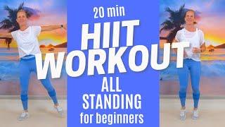 20 Minute Fat Burning HIIT Workout at Home | NO EQUIPMENT, NO FLOOR