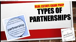 Partnerships | Real Estate Exam Prep Videos