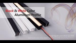 Black & White Aluminum Profile For LED Strip