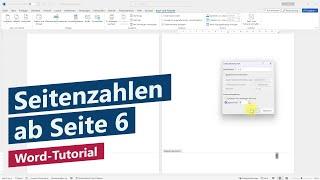 Word Seitenzahlen ab Seite 6 (beginnend mit 1) – Formatierung für wissenschaftliche Arbeiten