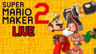 Mario Maker 2 LIVE - Viewer Levles & Making a Bank Heist Level