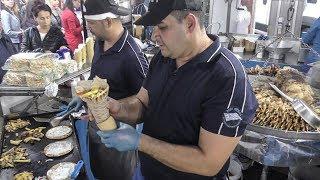 Street Food from Greece. Pita Gyros with Lamb, Pork and Chicken, Moussaka and More