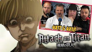 First time watching Attack on Titan reaction episodes 4x17 & 4x18 (SUB)