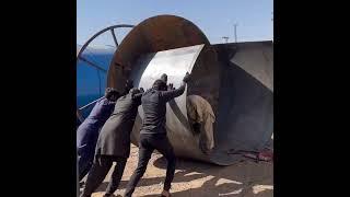 Manufacturing Process Of A Huge Silo Tank With Limited Equipments #Manufacturing #Limited