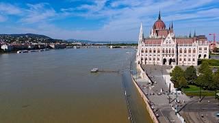 BUDAPEST FLOOD from the Sky and Ground | 4K Drone & Walking Tour