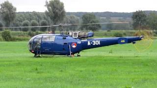 Alouette III start op tijdens de vierdaagse 2011