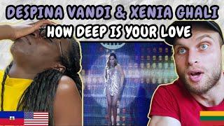 REACTION TO Despina Vandi & Xenia Ghali - How Deep Is Your Love (MadWalk 2016) | FIRST TIME HEARING