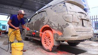 Restore Toyota Fortuner Car Submerged in Dirty Mud - Satisfying Transformation