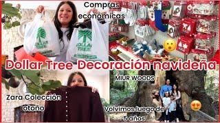 DOLLAR TREE CON DECORACIÓN NAVIDEÑA | COMPRAS ECONÓMICAS Y NUEVA COLECCIÓN ZARA | MIUR WOODS | VLOG