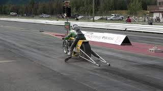 Tire Shake on a Drag Bike at Alaska Raceway Park