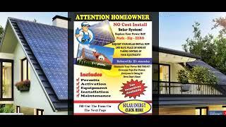 Solar Panel System No Cost Install