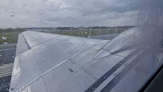 DC-3 OH-LCH rainy takeoff from Pori