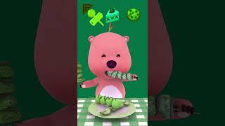 GREEN Color Food MUKBANG #Shorts #잔망루피