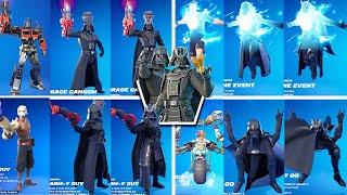 NEW vs OG DARTH VADER Fortnite doing all Built-In Emotes and Funny Dances シ