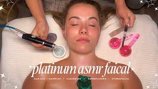 ASMR Relaxing Facial | Crystal Healing | Green Bubble Cleanse & Dermaplaning