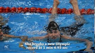 U.S. swimmer Lilly King wins gold in women's 100m breaststroke