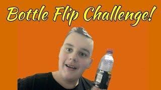 The Bottle Flip Challenge w/ My Little Brother! | SuperDude 24