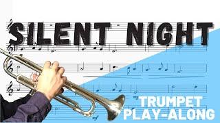 Silent Night for Solo Trumpet. Play-Along/Backing Track. Free Music!