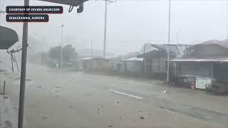 Super Typhoon Pepito brings heavy rain and strong winds through Dinadiawan, Aurora