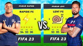 RAPIDE vs LENT sur FIFA 23 (Mbappe est trop rapide )